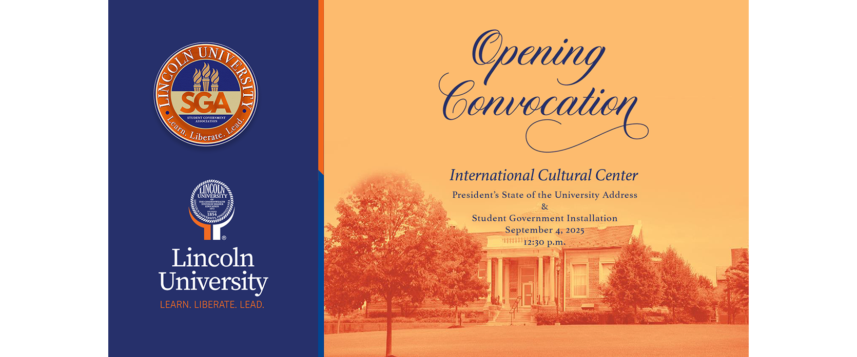 Lincoln University Opening Convocation 2025 | President’s Address & SGA Installation