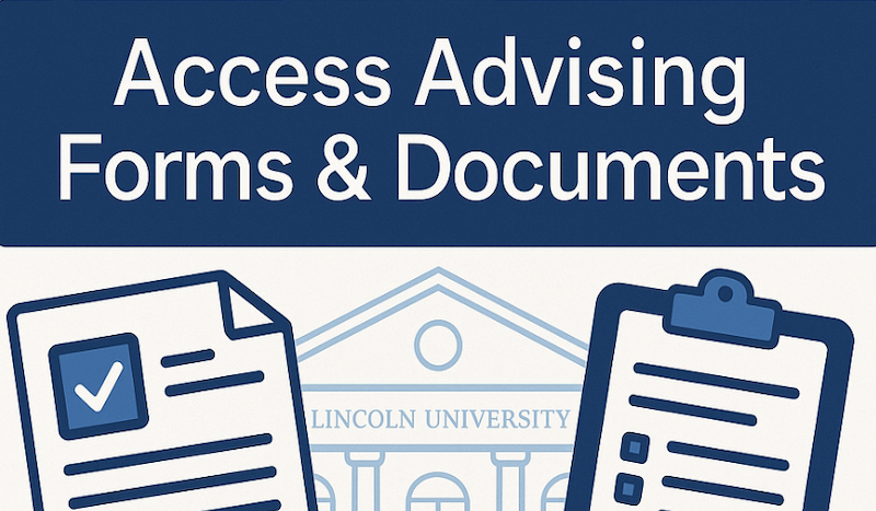 decorative image of advising forms and documents