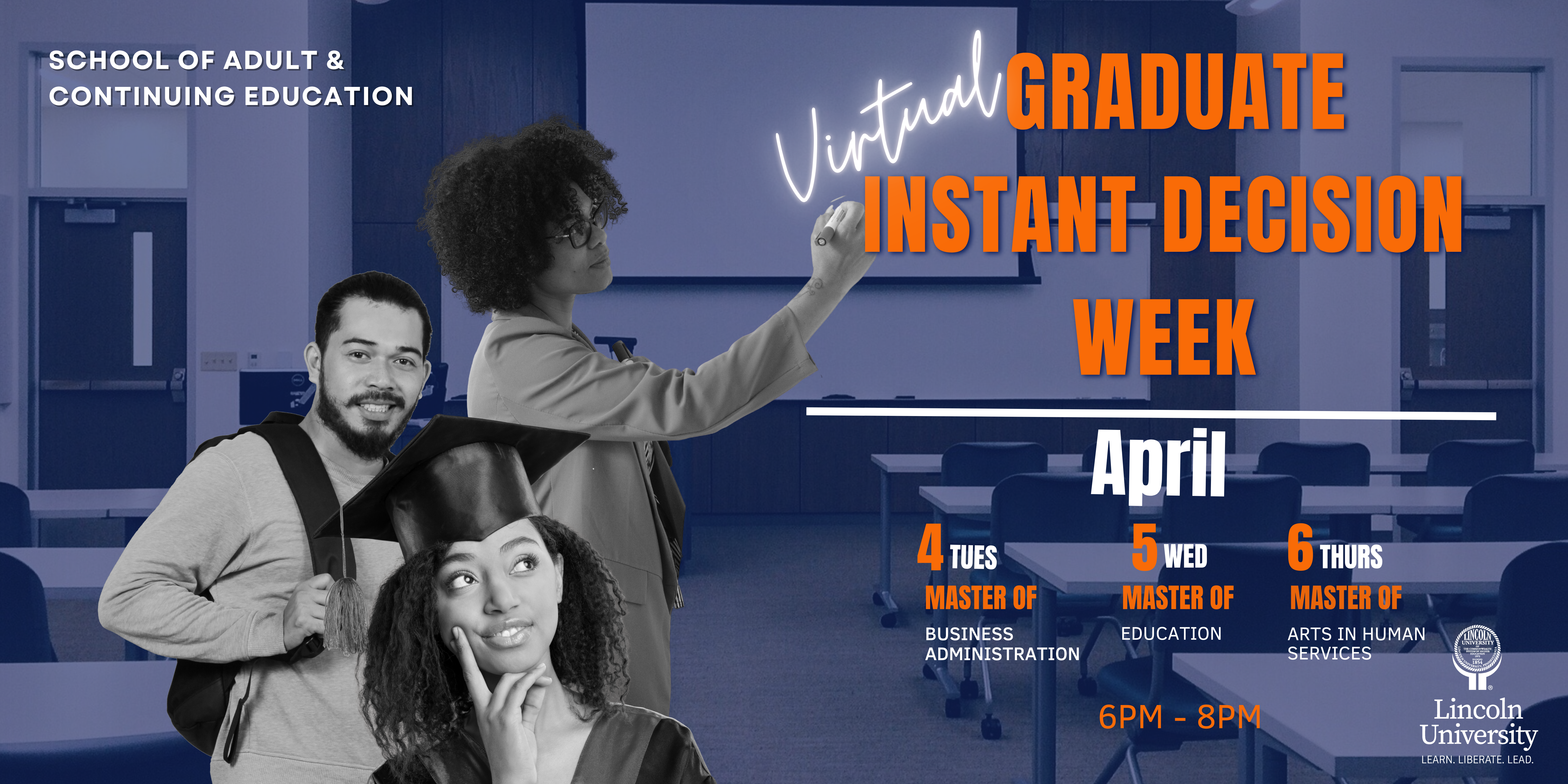 Fall SACE Instant Decision Flyer Students pictured
