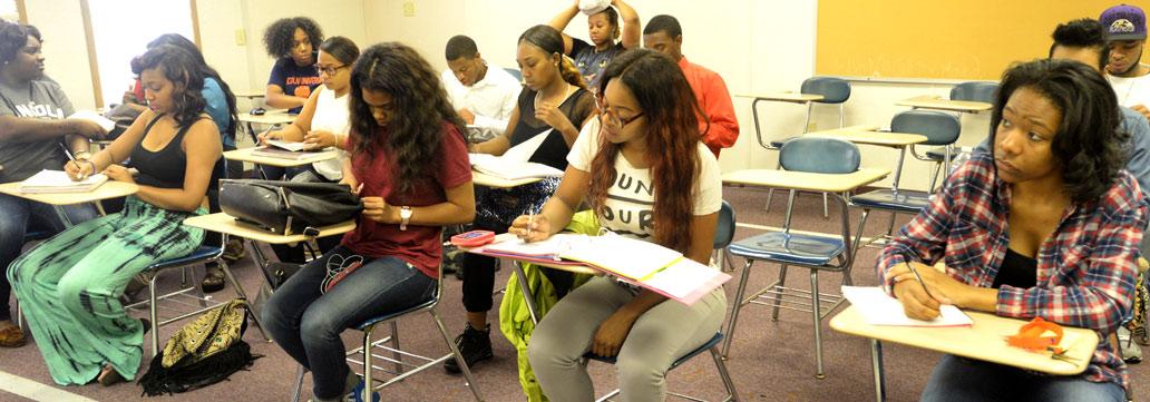 students on campus