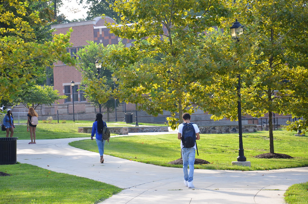 students on campus