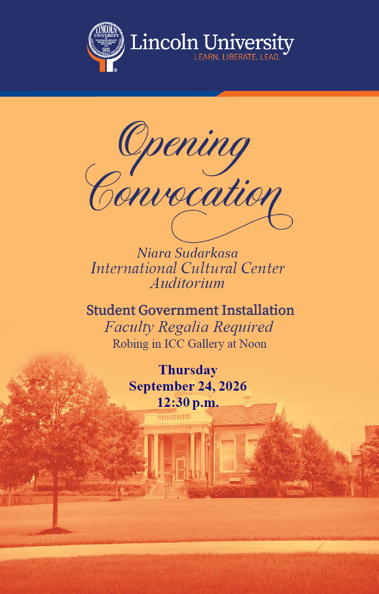 Opening Convocation 2026 Program Cover
