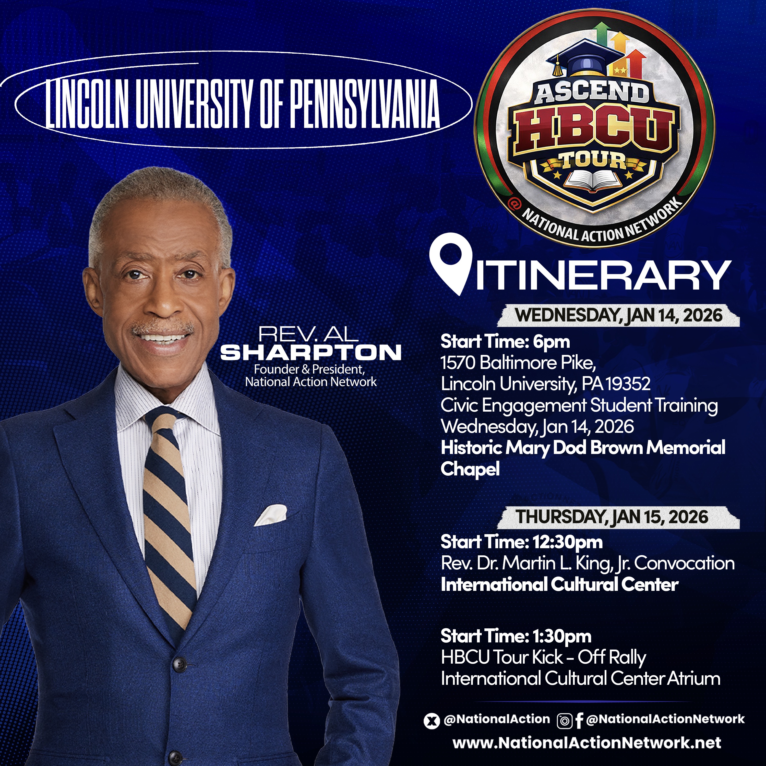 Event Details with image of Rev. Al Sharpton