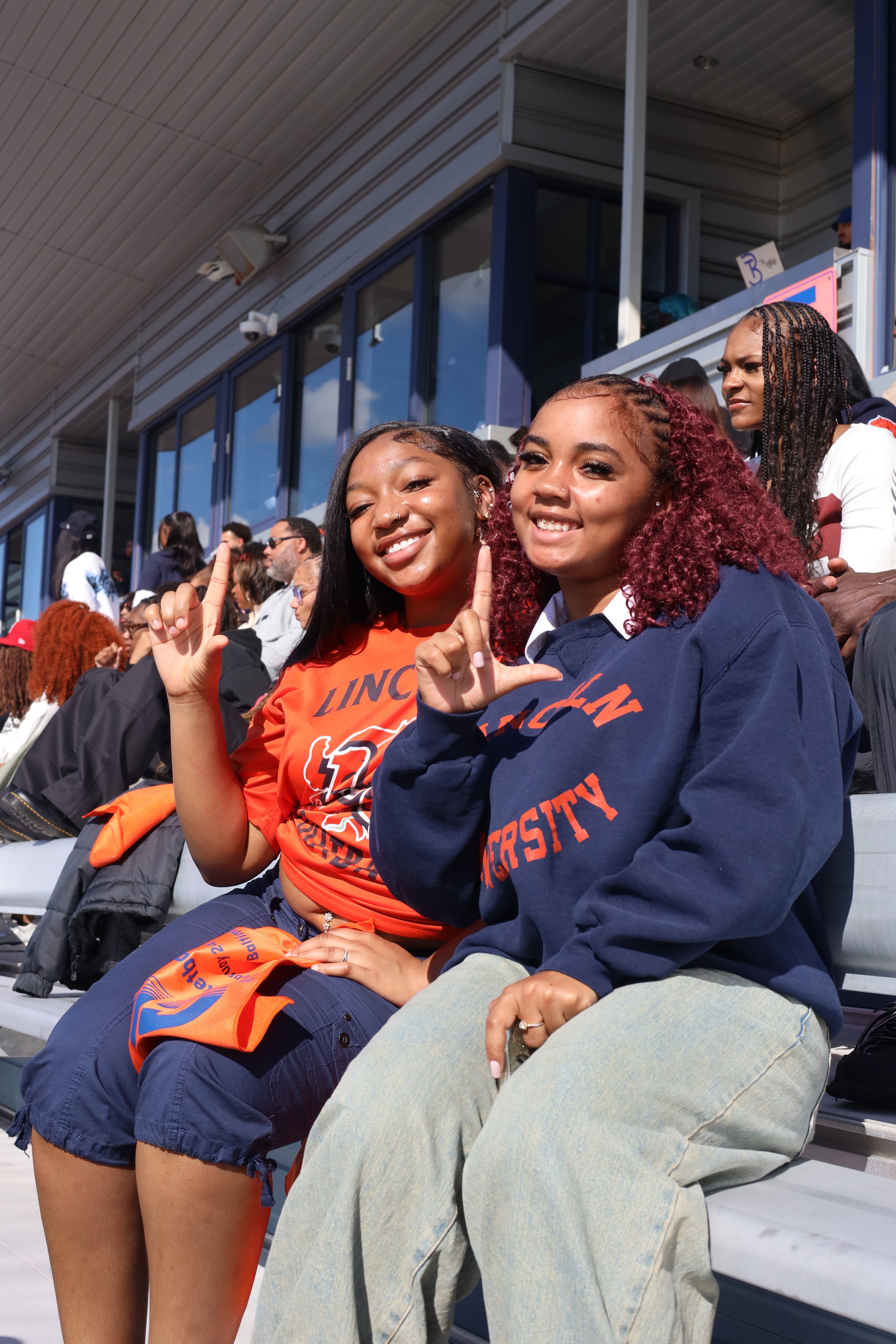Students celebrating on campus