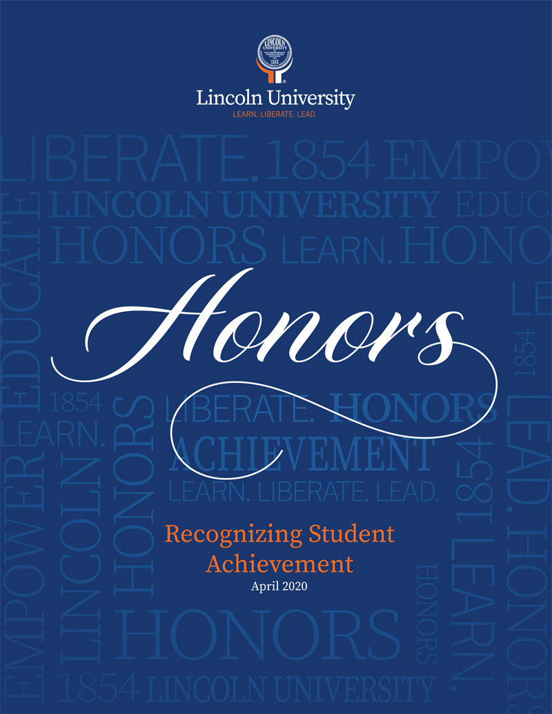 Lincoln University Honors Recognizing Student Achievement April 2020