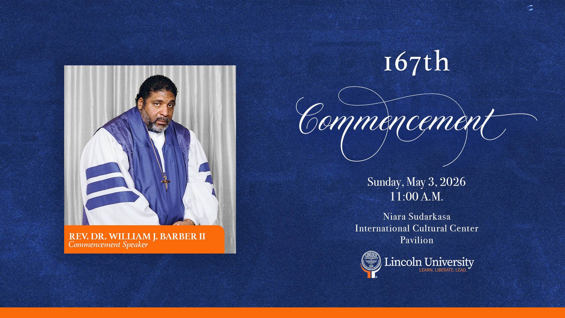 COMMENCEMENT  - Rev. Dr. William J. Barber II
