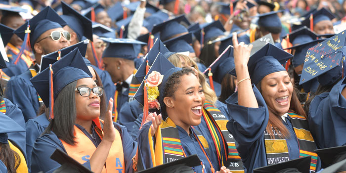 Students at graduation